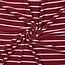 De Stoffenkamer Rekbare badstof - spons stripes - Burgundy / pink