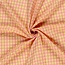 Seersucker Cotton mix - checks pink / butter