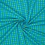 Seersucker Cotton - checks aqua / green
