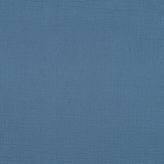 De Stoffenkamer Double Gauze Tetra indigo
