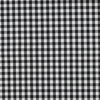 De Stoffenkamer Cotton Poplin 1cm vichy black