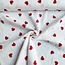 De Stoffenkamer Double gauze tetra - ecru red hearts large