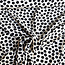 Viscose blouse creamy white polka dots black