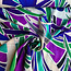 De Stoffenkamer Linen Mix Shapes purple