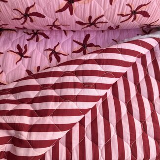 De Stoffenkamer Stepped Cotton Double Gauze tetra - Lotus Pink