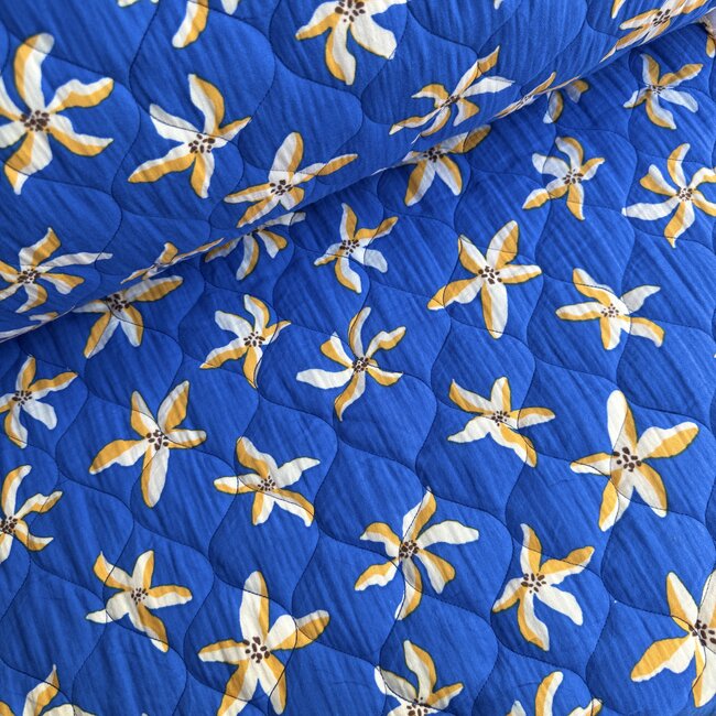 De Stoffenkamer Stepped Cotton Double Gauze tetra - Lotus Royal