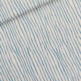 See You At Six SYAS French Terry wiggly verticals blauw