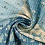 De Stoffenkamer Double Gauze voile cotton - aqua blue patchwork