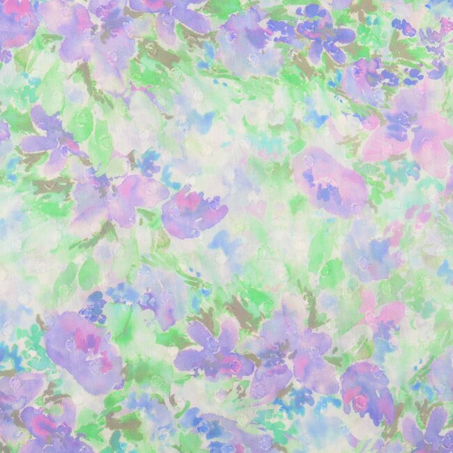 Cotton Plumetis Dobby watercolour pastel purple