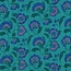 De Stoffenkamer Stepped Cotton Double Gauze - flowers petrol