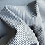 De Stoffenkamer Cotton Poplin fine stripes - denimblue