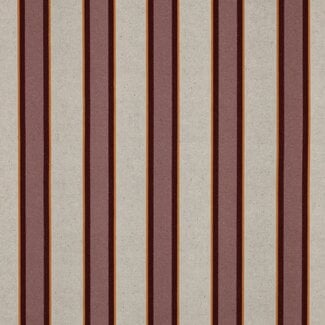 De Stoffenkamer Stevige katoen Canvas - naturel stripes - mauve