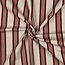 De Stoffenkamer Stevige katoen Canvas - naturel stripes - mauve