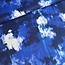 Viscose blouse intense blue ocean spots