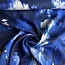 Viscose blouse intense blue ocean spots