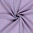 Seersucker Cotton mix - checks vichy denim blue/pink