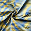 Seersucker Cotton - vichy mustard/blue