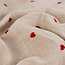 De Stoffenkamer Linen Mix naturel hearts