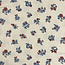 De Stoffenkamer Double Gauze Tetra flowers terra/steelblue