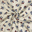 De Stoffenkamer Double Gauze Tetra flowers terra/steelblue