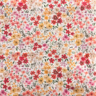 De Stoffenkamer Double Gauze Tetra flower field