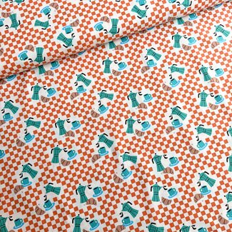 De Stoffenkamer Cotton Poplin - coffee break