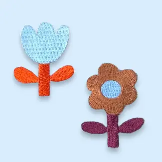 hejpatches Strijkapplicatie flower duo 2 set