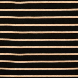 Soft viscose Knit - stripes black