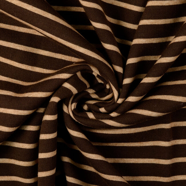 Soft viscose Knit - stripes brown