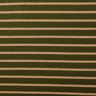 Soft viscose Knit - stripes khaki