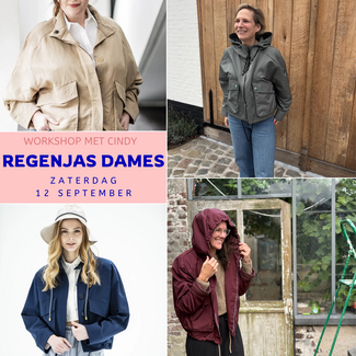 Workshop regenjasje met kap dames Za. 12/09