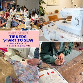 TIENER Workshop Start To Sew nov - dec zat vm