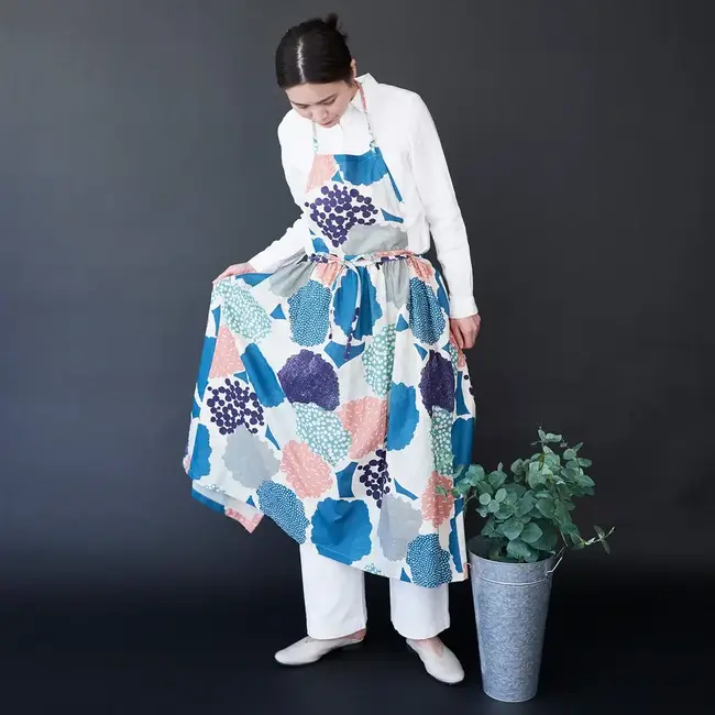 Kokka Echino Cotton linen Canvas - Rombus flowers allover