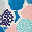 Kokka Echino Cotton linen Canvas - Rombus flowers allover