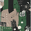 Kokka Cotton linen blend Art Cat - green