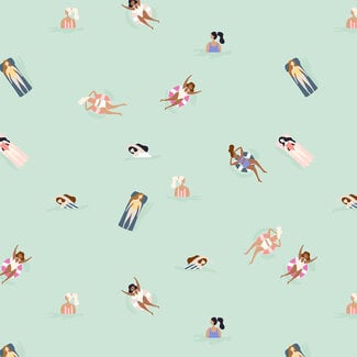 Cotton + Steel Cotton swimming days - mint
