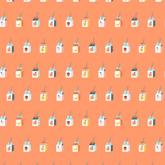 Cotton + Steel Cotton juice box - salmon