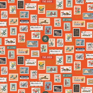 Cotton + Steel Cotton bon voyage stamps