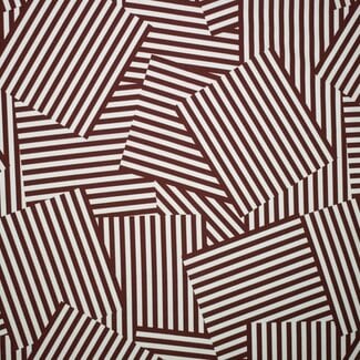 De Stoffenkamer Cotton Poplin - patchwork stripes burgundy