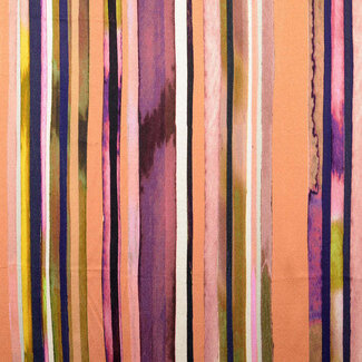 Satijn viscose - strepen fuchsia