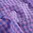 Seersucker Cotton mix - checks bright blue / mid pink