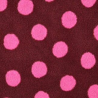 De Stoffenkamer Teddy jacquard dots burgundy