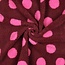 De Stoffenkamer Teddy jacquard dots burgundy