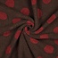 De Stoffenkamer Teddy jacquard dots dark brown