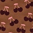 De Stoffenkamer Teddy jacquard cherries caramel