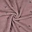 De Stoffenkamer Teddy embroidery flowers mauve pink