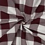 De Stoffenkamer Cotton Poplin big checks - burgundy