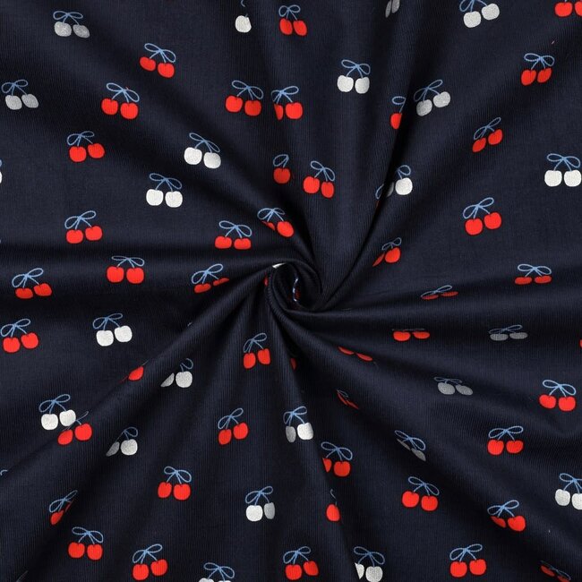 Babyrib foil cherries navy