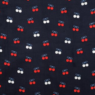 Babyrib foil cherries navy