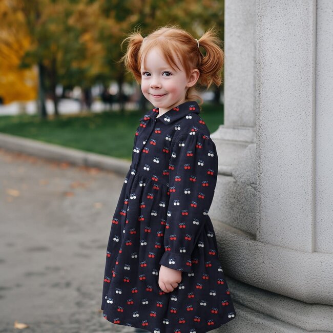 Babyrib foil cherries navy